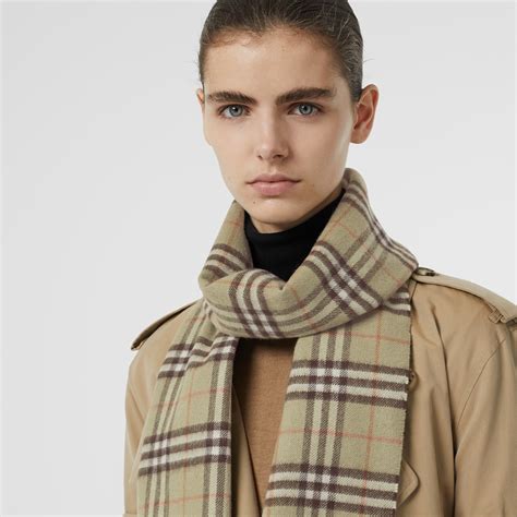 burberry check wool cashmere scarf.